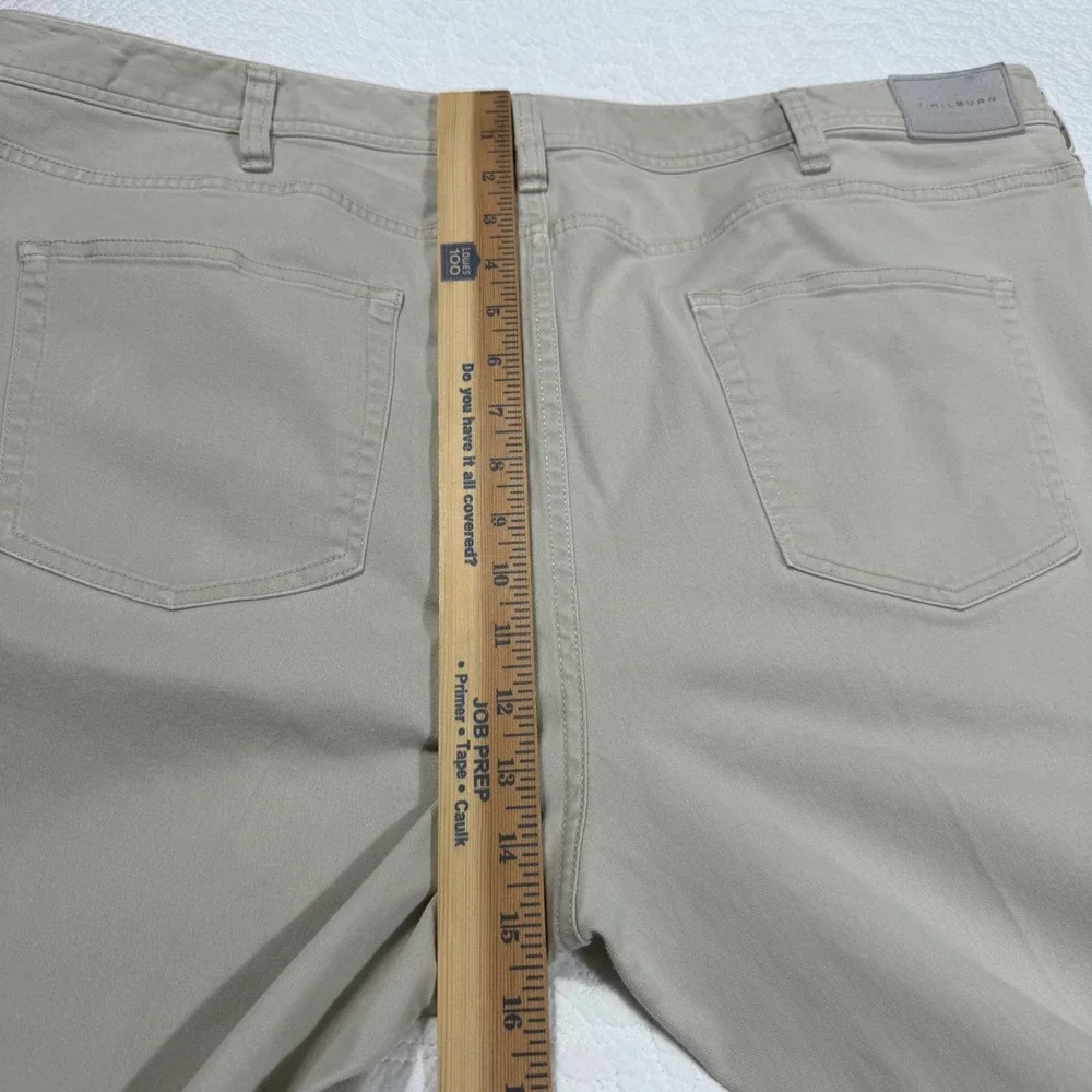 J. Hilburn Men Pants 41x32 Custom 5-Pocket Chino Twill Khaki Tan EUC